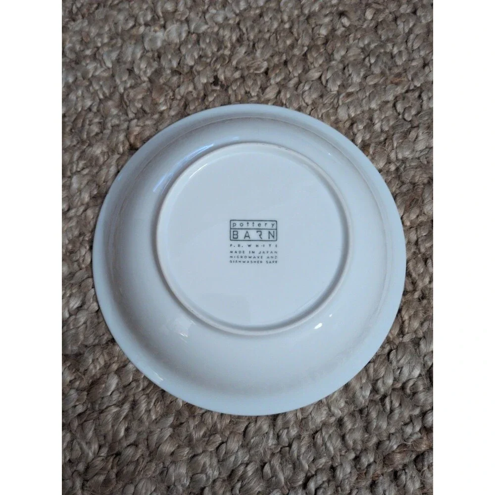 Pottery Barn China PB White Cereal Bowl 8.5 Inches Set Of 2 NWOT